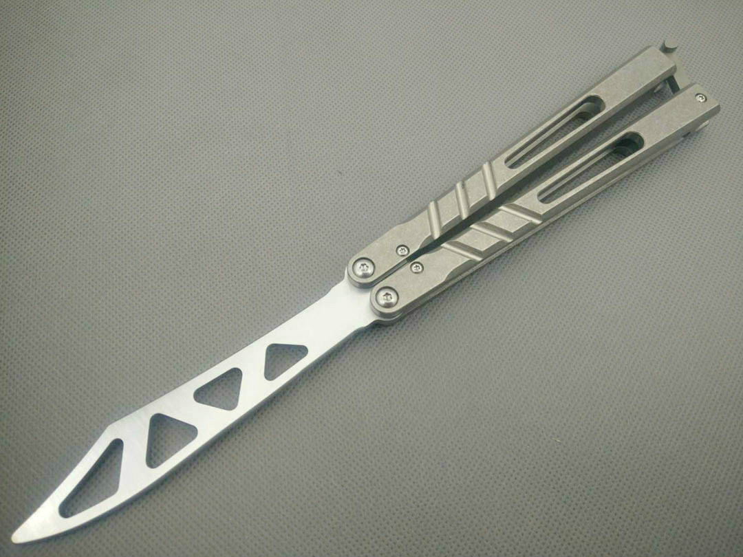 balisong channel D2 blade titanium handle butterfly trainer training knife not sharp Crafts Martial arts Collection knvies
balisong channel D2 blade titanium handle butterfly trainer training knife not sharp Crafts Martial arts Collection knvies