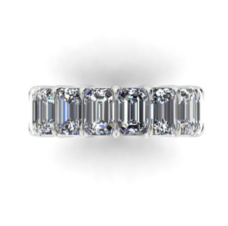 Eternity Promise ring 925 Sterling silver Emerald cut 5A Cz Engagement wedding band rings for women Bridal Fashion Jewelry