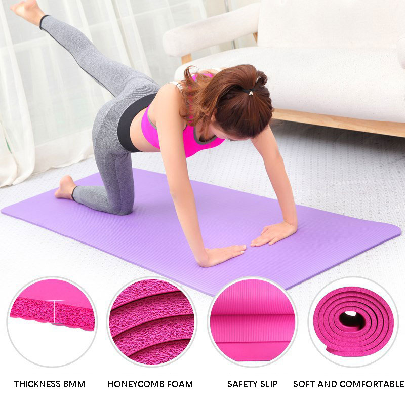 183*61*8MM Thick EVA Comfort Foam Yoga Mat for Exercise, Yoga, and Pilates Rest and relax Multiple choices A must-have for home, Pink
183*61*8MM Thick EVA Comfort Foam Yoga Mat for Exercise, Yoga, and Pilates Rest and relax Multiple choices A must-have for home, Pink