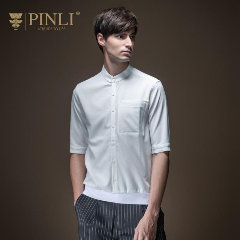 Pinli 2020 Summer New O-neck Solid Polyester Cool Elastic Waist Sleeve Slim Casual Men Short Sleeve Shirt High Quality B20221337, White
Pinli 2020 Summer New O-neck Solid Polyester Cool Elastic Waist Sleeve Slim Casual Men Short Sleeve Shirt High Quality B20221337, White