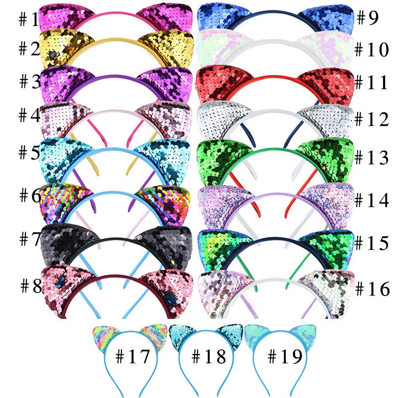 2020 Cute Glitter Flip Sequins Cat Ear Hairband Girls Reversible Flip Sequined Hair Clasp Hair Hoop Kids Women Headress Party Favors D3401, 22 colors choose;remark
2020 Cute Glitter Flip Sequins Cat Ear Hairband Girls Reversible Flip Sequined Hair Clasp Hair Hoop Kids Women Headress Party Favors D3401, 22 colors choose;remark