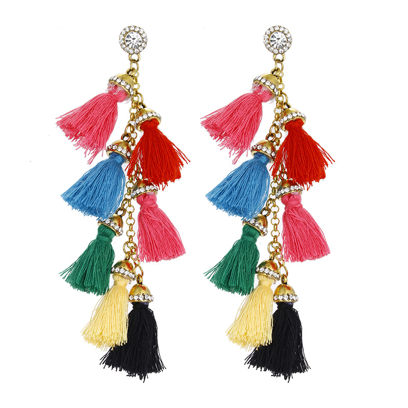 New fashion jewelry ethnic threndy style colorful National decoration women long drop tassels earrings women A0128 Wholsale Gift 
New fashion jewelry ethnic threndy style colorful National decoration women long drop tassels earrings women A0128 Wholsale Gift