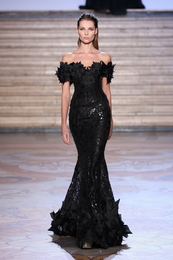 Black Mermaid Prom Dresses Bling Bling Off Shoulder Ruffles Appliques Evening Dress Party Red Carpet Formal Wear Ogstuff robes de soirée