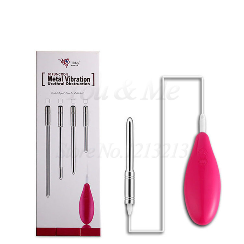 New 4 Size Male Urethra Stimulation Vibrator Urethral Sounds Toys Catheters Chastity Device Vibrating Penis Plugs Adult Sex Toy S18101905
