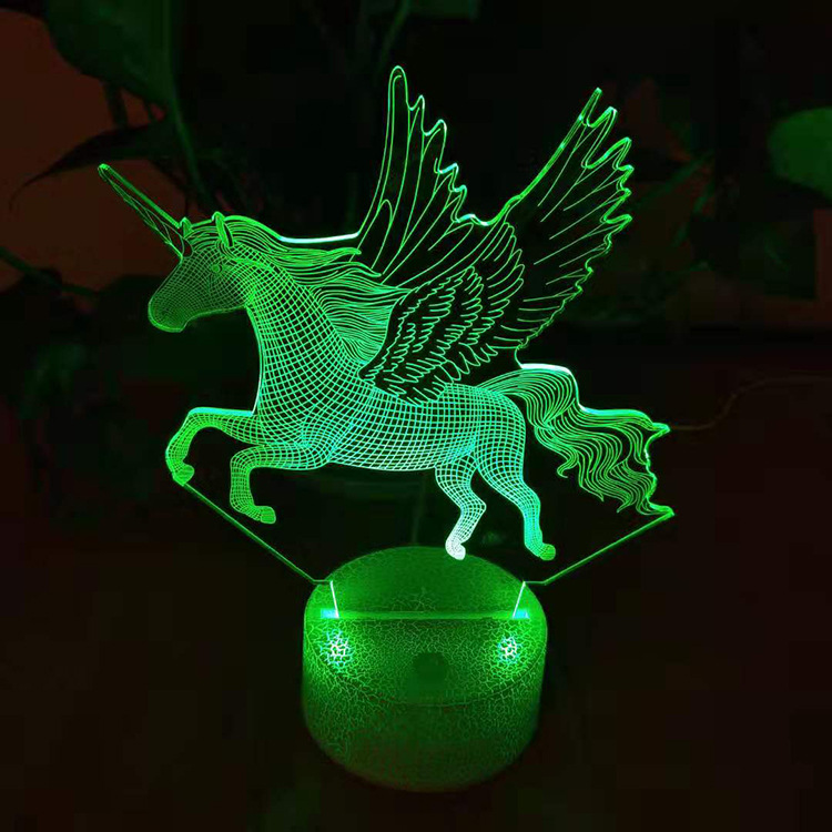 3D Night LED Light Lamp Base LED 3D Illusion Night Lights 7 Colors Changing for bedroom child room living shop cafe office