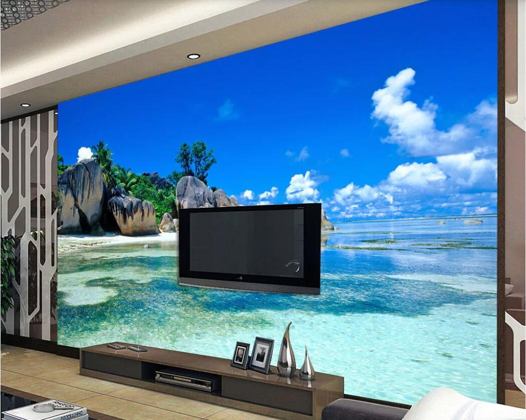 3d room wallpaper custom photo mural Blue sky, white clouds, island, seascape, clear sea, landscape, self-adhesive art canvas pictures, Non-woven fabric
3d room wallpaper custom photo mural Blue sky, white clouds, island, seascape, clear sea, landscape, self-adhesive art canvas pictures, Non-woven fabric