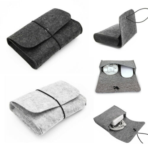 Felt Sleeve Bag Pouch for CHARGER / MOUSE Power Adapter Case Soft Bag Storage For Mac MacBook Air Pro Retina