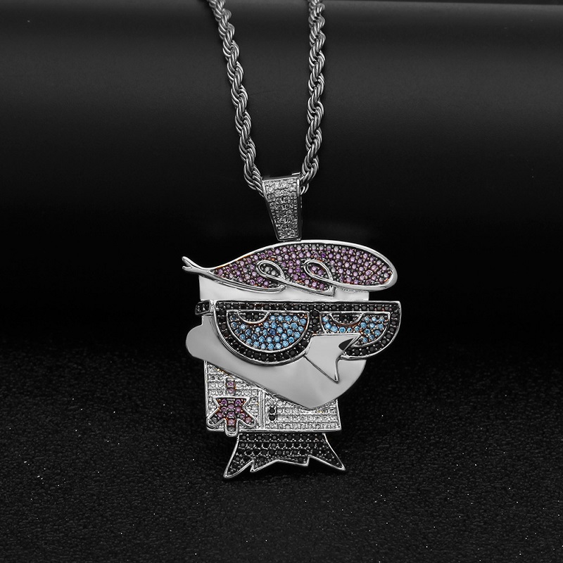 Fashion-Hip Hop Iced Out Pendant Necklace Cartoon Mr. Bird Pendant Necklace Fashion Necklace Jewelry