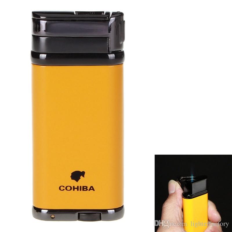 COHIBA High Quality Windproof Lighter Torch Jet Flame Refillable Inflatable Flame Lighter with Cigar Punch Cigarette Lighter
COHIBA High Quality Windproof Lighter Torch Jet Flame Refillable Inflatable Flame Lighter with Cigar Punch Cigarette Lighter
