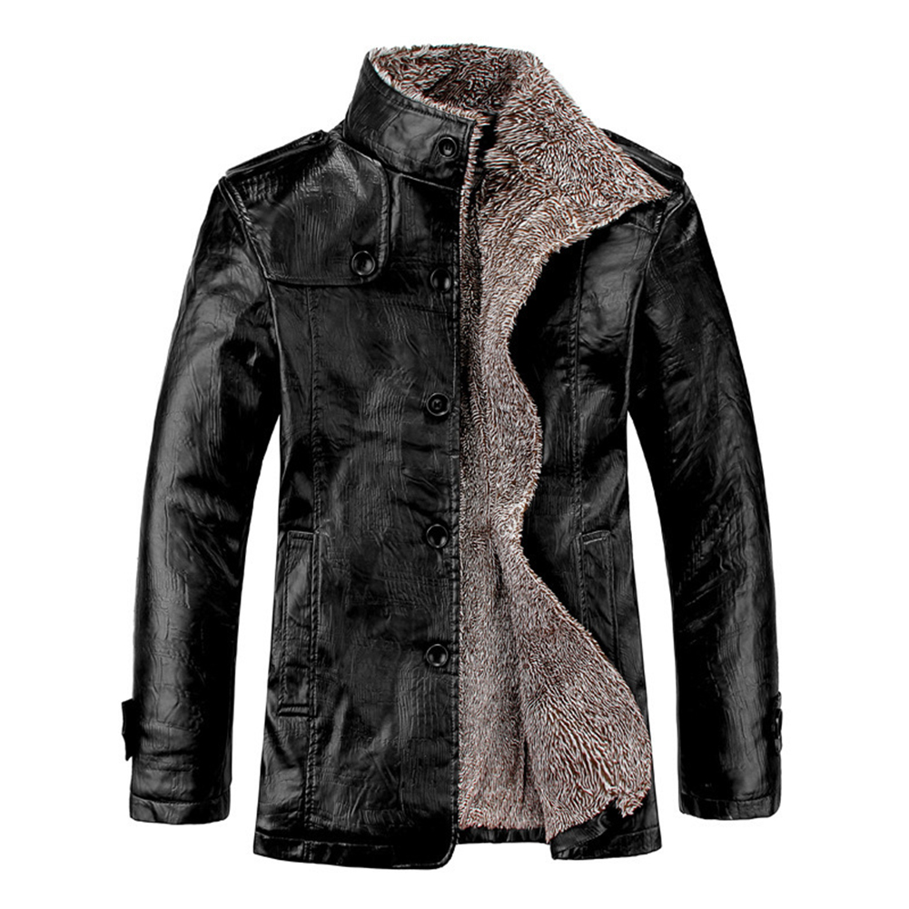 8XL 2019 High Quality PU Leather Jackets Men Autumn Solid Stand Collar Fashion Men Jacket Jaqueta Masculina DCT-246