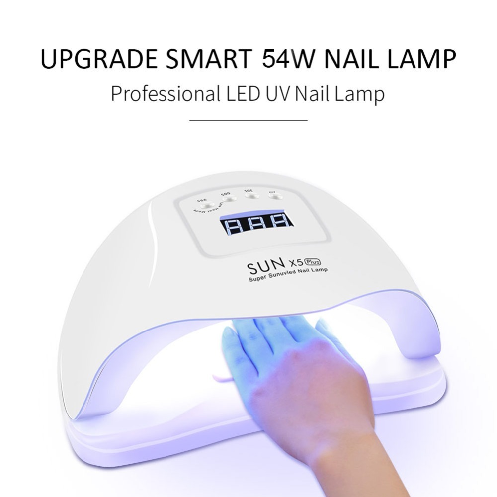 54W LED Nail Lamp Nail Dryer Dual hands 36 PCS LEDs UV Lamp SUN Light For Curing UV Gel Nail Polish With Sensor LCD Display LY191228