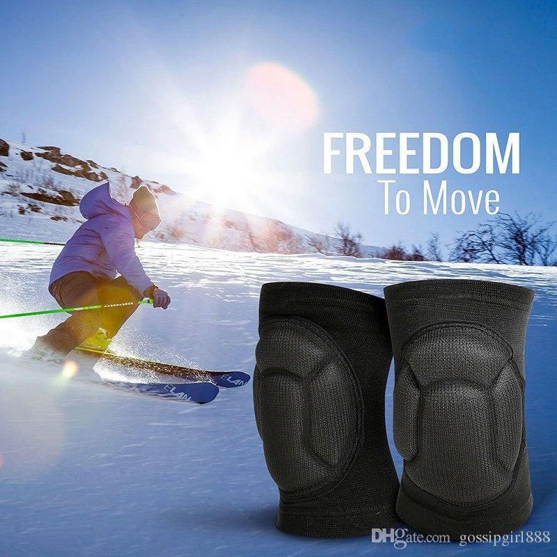 1 Pair Protective Knee Pads Thick Sponge High Elastic Collision Avoidance Kneepads for Outdoor Sports