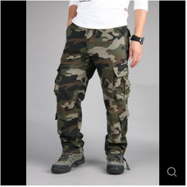 Pocket Style Army Camouflage CARGO PANTS Men TACTICAL 6789cmAirborne Jeans Trouser Male Casual Plus Size Cotton baggy#3