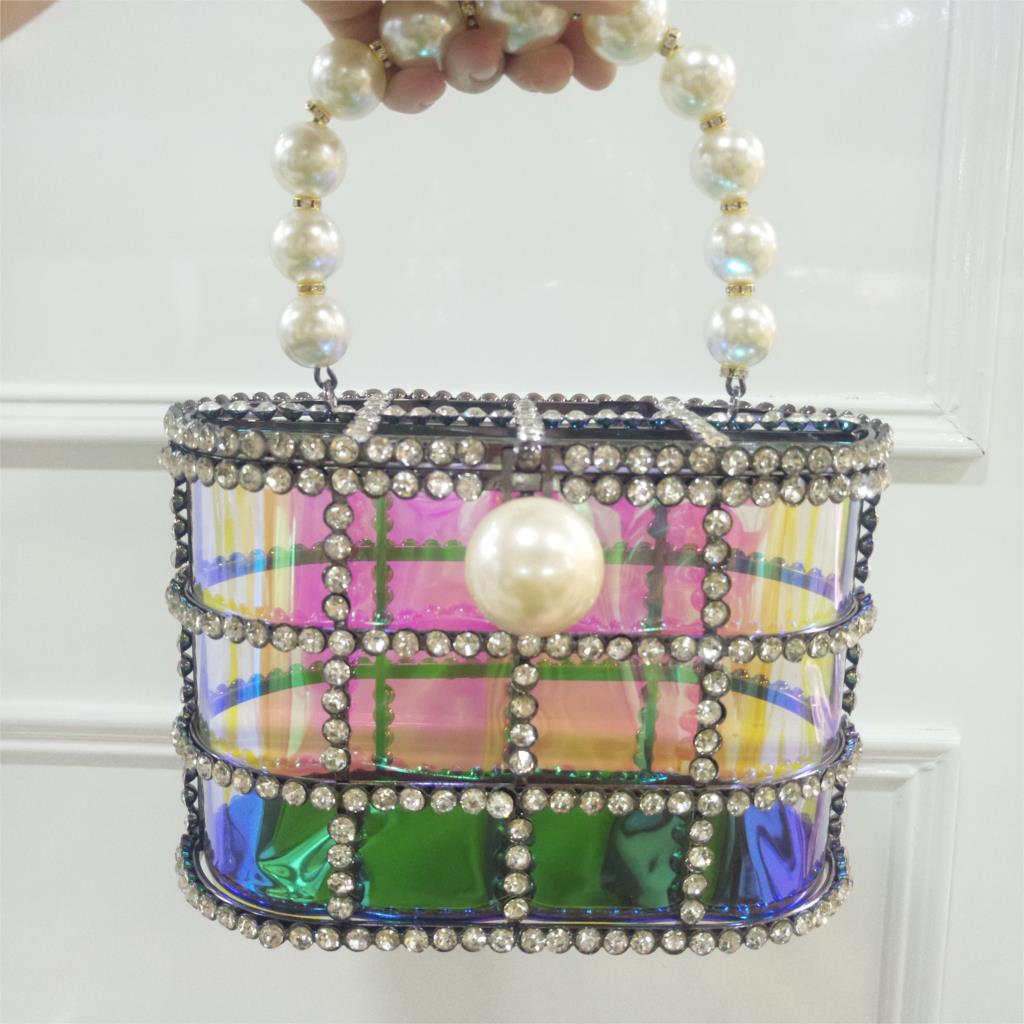Designer-Luxury Diamond Women's Pearl Handbag Designer Clutch Evening Bag Bead Pearls Top Handle Bag Tote Bucket Cage Shape Party, Black shining
Designer-Luxury Diamond Women's Pearl Handbag Designer Clutch Evening Bag Bead Pearls Top Handle Bag Tote Bucket Cage Shape Party, Black shining