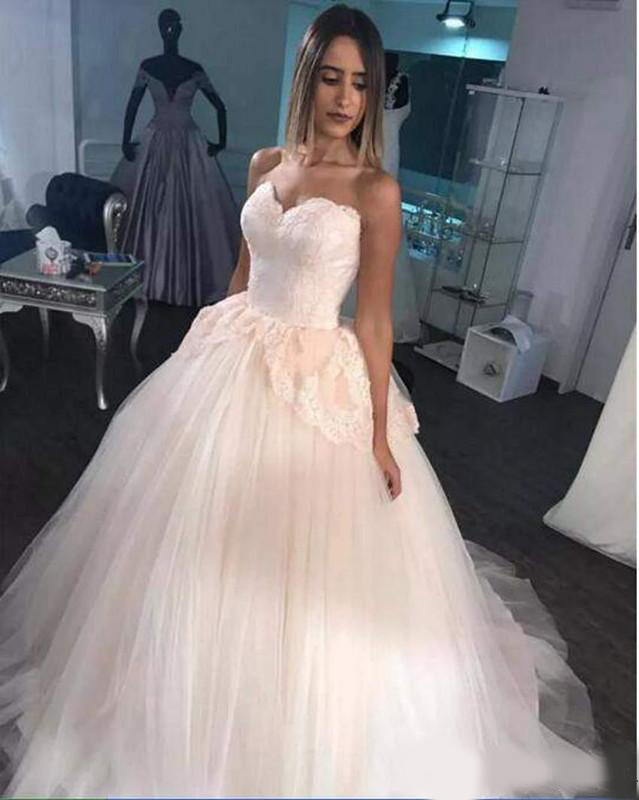 2020 Quinceanera Dresses Ball Gown Sweetheart Sleeveless Lace With Appliques Simple Tulle Custom Made Evening Gowns Sweet 16 Prom Dresses