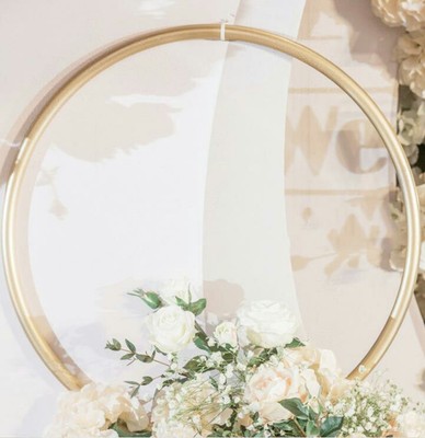 wedding backdrops stage decoration ceiling curtain hanging iron ring circle for Flower Arch Stand Support Floral stand metal hollow circle