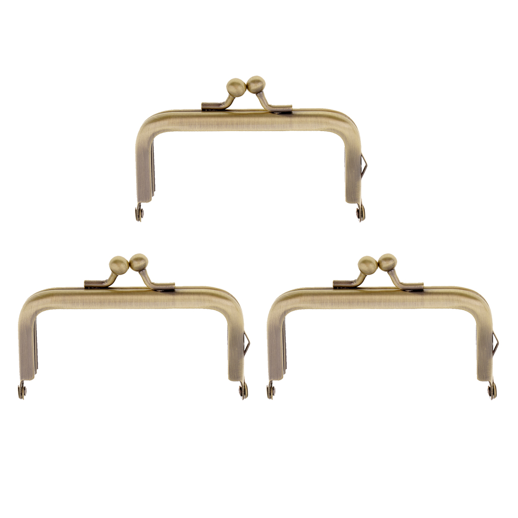 3 pieces bag handbag frame handle with kiss clasp for handbag, Black
3 pieces bag handbag frame handle with kiss clasp for handbag, Black