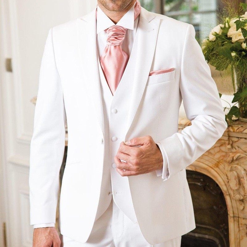 Three Piece White Wedding Tuxedos Groom Evening Party Men Suits (Jacket Pants Vest, Black
Three Piece White Wedding Tuxedos Groom Evening Party Men Suits (Jacket Pants Vest, Black
