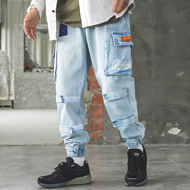 Januarysnow Hip Hip Denim Cargo Pants Pockets Men Harajuku Streetwear Joggers Pant Autumn Tactical Denim Pants Pocket Harem Trousers, Blue
Januarysnow Hip Hip Denim Cargo Pants Pockets Men Harajuku Streetwear Joggers Pant Autumn Tactical Denim Pants Pocket Harem Trousers, Blue