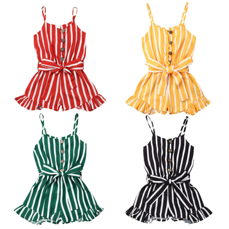 3-8Y Toddler Kid Baby Girl Overalls Clothes Sleeveless Striped Romper Summer Holiday Outfit, Black
3-8Y Toddler Kid Baby Girl Overalls Clothes Sleeveless Striped Romper Summer Holiday Outfit, Black