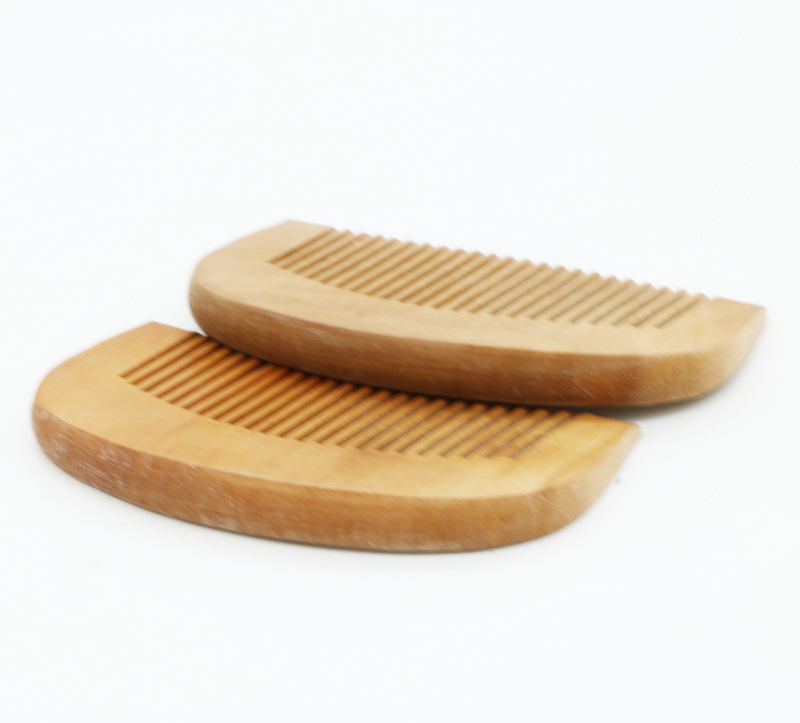 Natural Wide Tooth Peach Wood No-static Massage Hair Mahogany Wooden Comb wood Hair massage Can engrave logo