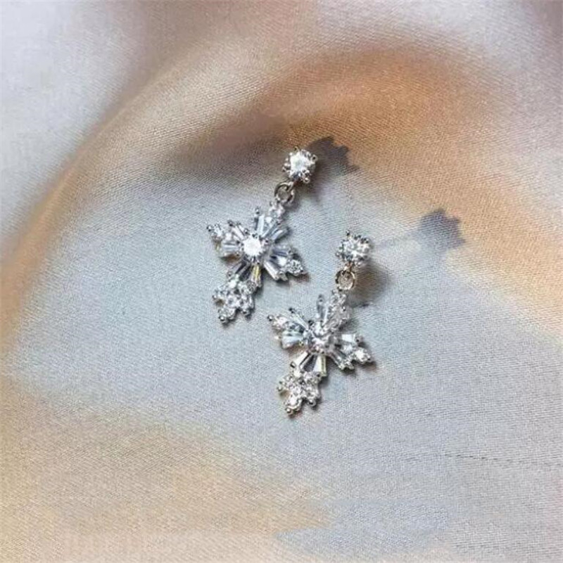 Sterg Sier Cross Dangle Earrings for Women - 5A CZ Crystal Zircon Jewelry