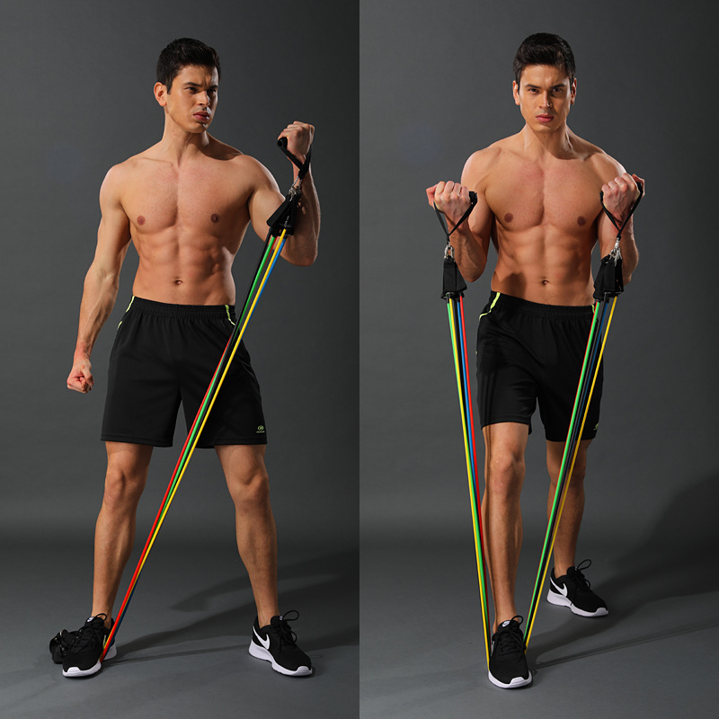 Upgraded 11 Piece fitness tension rope elastic rope resistance latex tension suit fitness belt, Red
Upgraded 11 Piece fitness tension rope elastic rope resistance latex tension suit fitness belt, Red