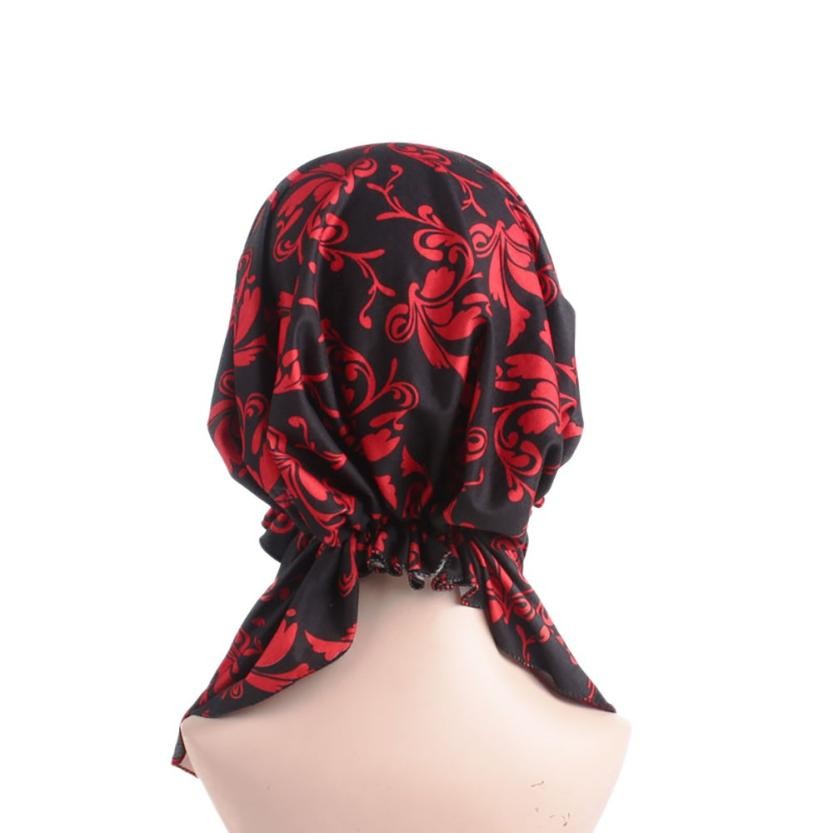 Floral Bandanas Women Lace Turban Hat India Cap Muslim Hats Hairnet Chemo Cap Flower Bonnet for Women Touca cappelli donna 2019