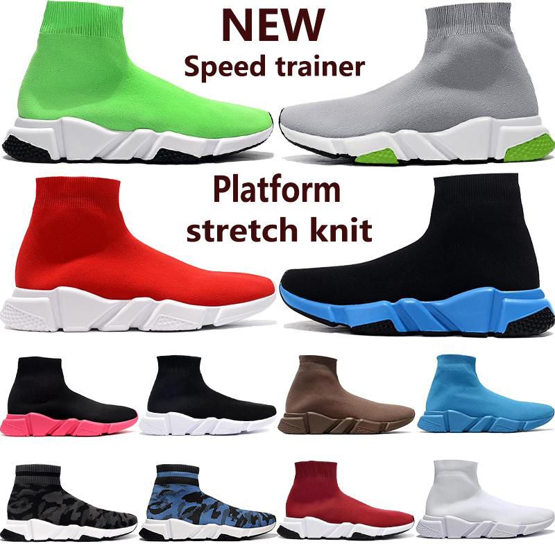 New Paris Speed Trainers Sock shoes fashion Sneakers men women triple white black green university red beige stretch knit platform trainers, Black white neon size 36-45
New Paris Speed Trainers Sock shoes fashion Sneakers men women triple white black green university red beige stretch knit platform trainers, Black white neon size 36-45