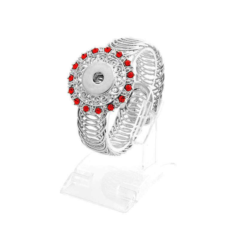 Noosa Snap Button bracelets Crystal rhinestone 18MM Ginger Snap charm Wrap Bangle For women Fashion Interchangeable Jewelry Gift