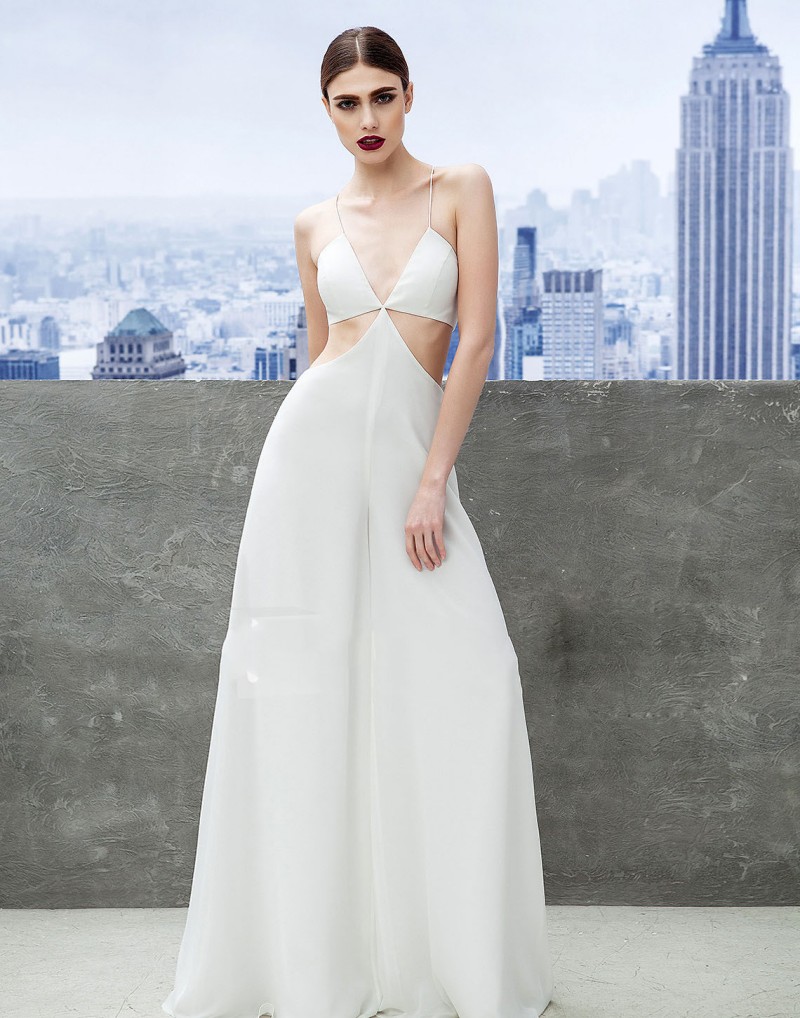 Sexy Spaghetti Women Jumpsuits Prom Dresses Cutaway Sides Chiffon Party Cocktail Dress Robes De Soirée Cheap Evening Dresses