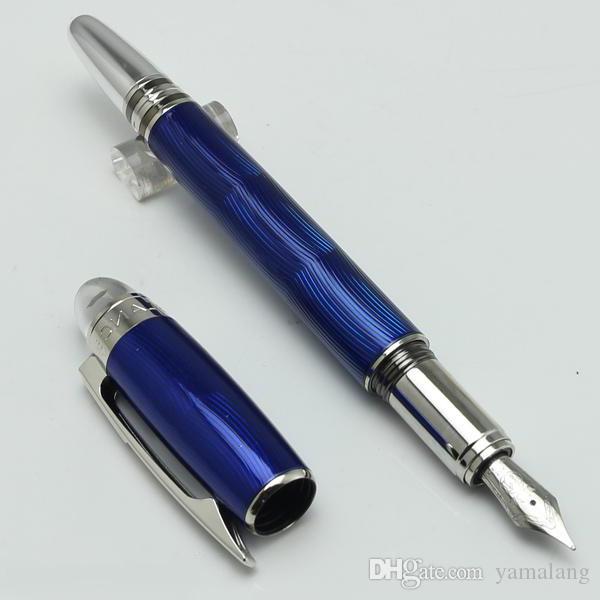 Luxury Pens Cool Blue Metal Fountain and Rollerball Pen With Round Crystal Head Office Supplies, As picture show
Luxury Pens Cool Blue Metal Fountain and Rollerball Pen With Round Crystal Head Office Supplies, As picture show