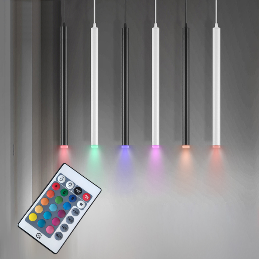 Infrared remote control RGB led Pendant Lamp Tube light Kitchen Island Dining Room Shop Bar Counter Decoration Cylinder Pipe
Infrared remote control RGB led Pendant Lamp Tube light Kitchen Island Dining Room Shop Bar Counter Decoration Cylinder Pipe