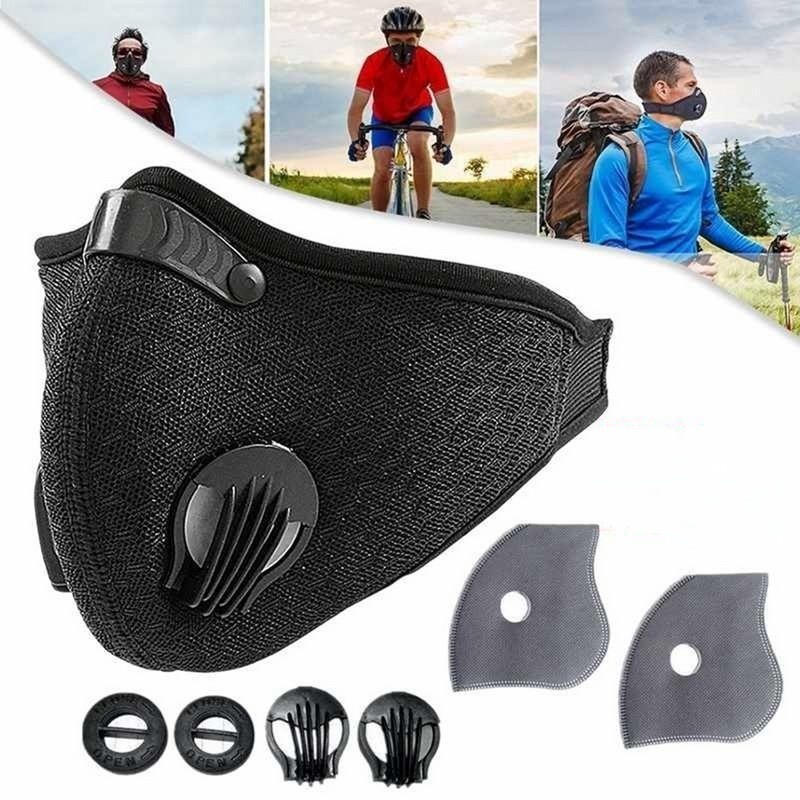 Hot Sell Sport Face Mask With Filter Activated Carbon PM 2.5 Anti-Pollution Breathing Valve Running Training Bike Protective Masks FY9075, Black
Hot Sell Sport Face Mask With Filter Activated Carbon PM 2.5 Anti-Pollution Breathing Valve Running Training Bike Protective Masks FY9075, Black