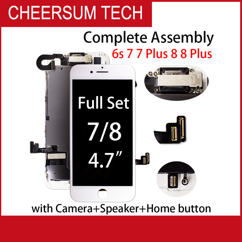 Full Set Complete Assembly Screen for iPhone 6s 7 7 Plus 8 8 Plus LCD 3D Touch Digitizer Assembly Display No Dead Pixel
Full Set Complete Assembly Screen for iPhone 6s 7 7 Plus 8 8 Plus LCD 3D Touch Digitizer Assembly Display No Dead Pixel