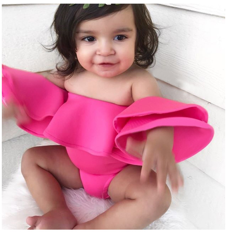 Rompers INS Baby girls ruffle Off Shoulder romper cotton infant Strapless Jumpsuits summer Fashion Boutique kids Climbing clothes C5741Y250119IV71