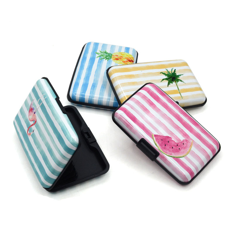 50pcs Aluminum alloy Stripe Animals printed RFID Card Holder Promotional Business Credit Card Holder 4colors, #01 
50pcs Aluminum alloy Stripe Animals printed RFID Card Holder Promotional Business Credit Card Holder 4colors, #01