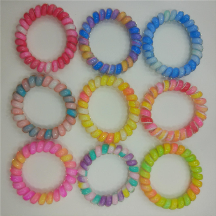 Colorful silk screen gradient phone line hair ring candy color hair band tie head rope rubber band hair accessories headdress custom wholesa
Colorful silk screen gradient phone line hair ring candy color hair band tie head rope rubber band hair accessories headdress custom wholesa