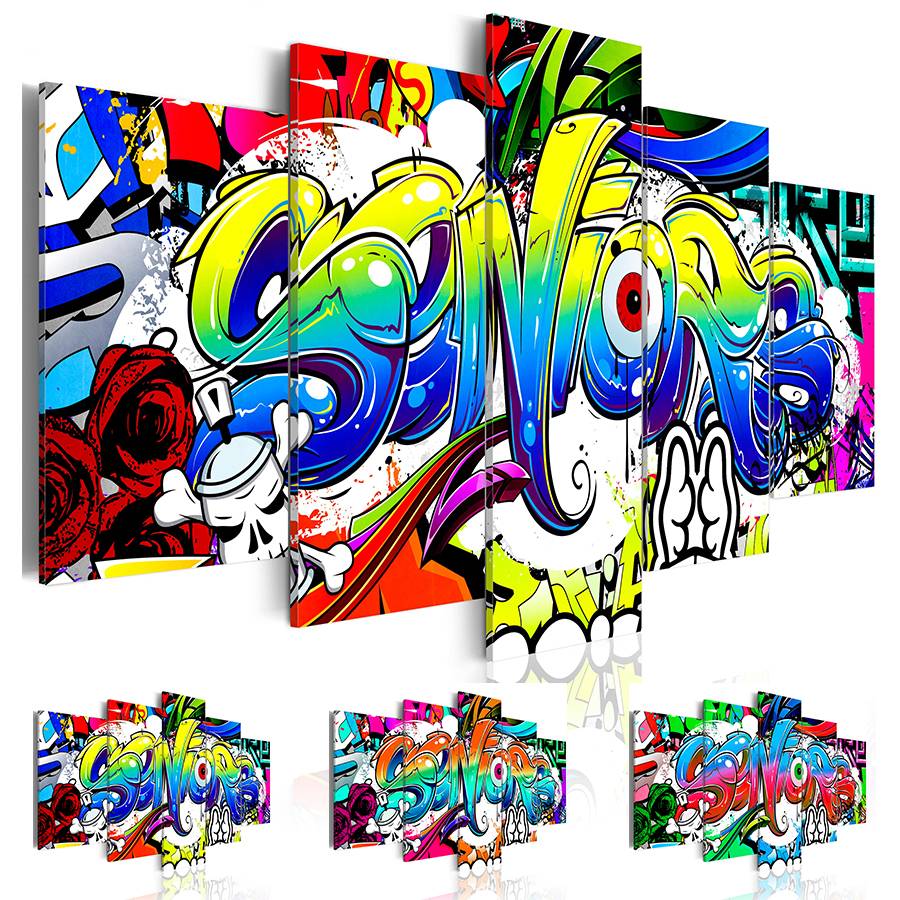 Fashion Wall Art Canvas Painting 5 Pieces Yellow Orange Blue Abstract color Graffiti Modern Home Decoration,e No Frame
Fashion Wall Art Canvas Painting 5 Pieces Yellow Orange Blue Abstract color Graffiti Modern Home Decoration,e No Frame