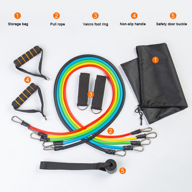 11 Piece Fitness Pull Rope Resistance Bands Latex Strength Gym Equipment Yoga Exercise Fitness Rubber Tubes Band Stretch
11 Piece Fitness Pull Rope Resistance Bands Latex Strength Gym Equipment Yoga Exercise Fitness Rubber Tubes Band Stretch