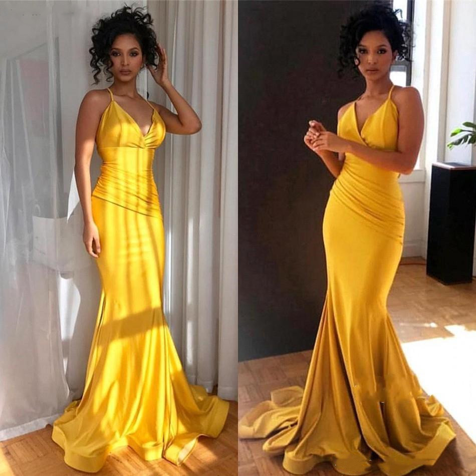 Yellow Mermaid dress Evening Gowns Long Sexy Spaghetti V Neck Formal Pageant Criss Cross Back Prom Bridesmaid
Yellow Mermaid dress Evening Gowns Long Sexy Spaghetti V Neck Formal Pageant Criss Cross Back Prom Bridesmaid