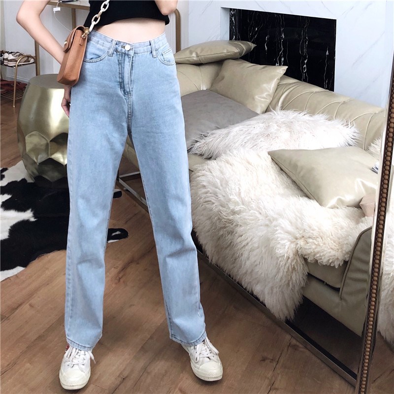 high waisted jeans skinny chic Women' Clothing full length zipper loose straight casual spring autumn moda feminina Ladies, Blue 
high waisted jeans skinny chic Women' Clothing full length zipper loose straight casual spring autumn moda feminina Ladies, Blue