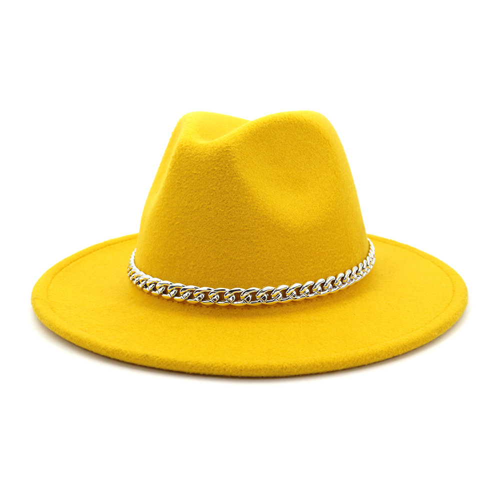 2020 High Quality Wide Brim Fedora Hat Women Men Imitation Wool Felt Hats with Metal Chain Decor Panama Fedoras Chapeau Sombrero MNDJS219, Red
2020 High Quality Wide Brim Fedora Hat Women Men Imitation Wool Felt Hats with Metal Chain Decor Panama Fedoras Chapeau Sombrero MNDJS219, Red