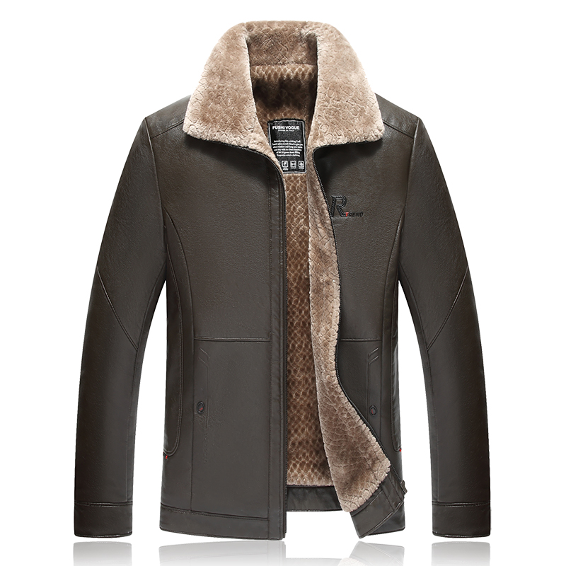 2019 Winter New Men Jacket PU Leather Jacket Turn-Down Fur Collar Fur One Warm Coats Male Plus Size Faux Thick Windbreaker, Black
2019 Winter New Men Jacket PU Leather Jacket Turn-Down Fur Collar Fur One Warm Coats Male Plus Size Faux Thick Windbreaker, Black