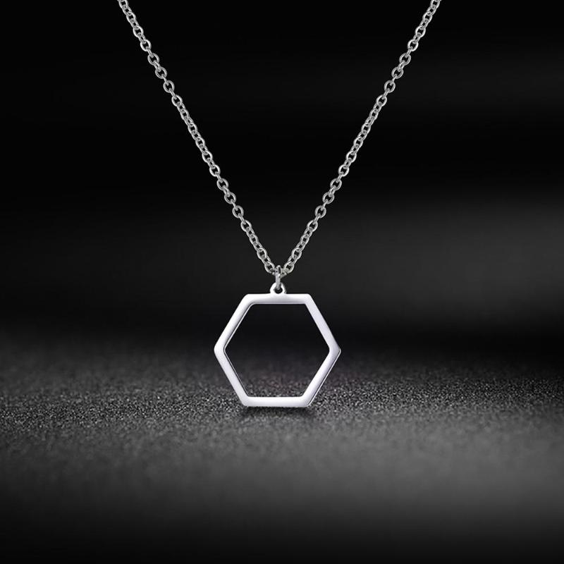 Lemegeton Minimalist Circle Hexagonal Lariat Pendant Necklace Stainless Steel Necklace For Women Lover's Choker Everyday Wear
Lemegeton Minimalist Circle Hexagonal Lariat Pendant Necklace Stainless Steel Necklace For Women Lover's Choker Everyday Wear