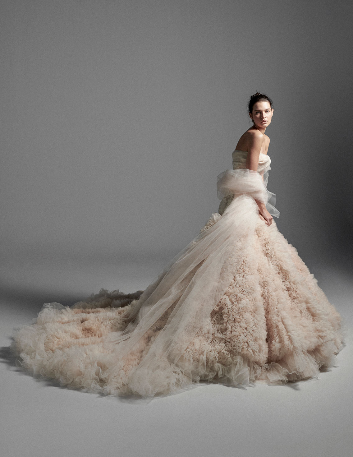 Krikor Jabotian A Line Wedding Dresses Ruffles Strapless Bridal Gowns Plus Size Wedding Gown robe de mariée Custom