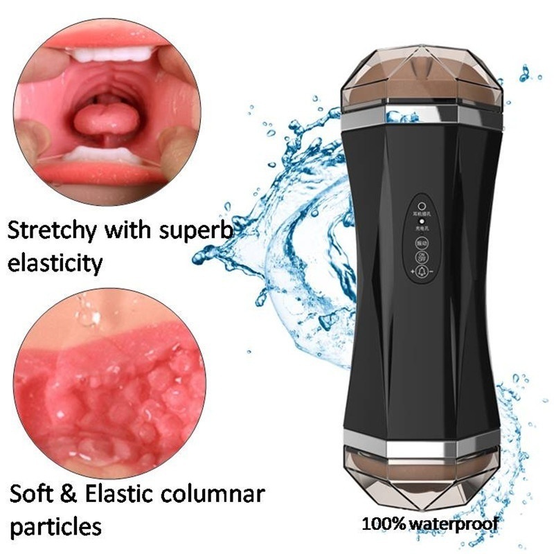 Meselo Two Channel Automatic Masturbator For Man Blowjob Realistic Vagina Sex Machine Male Masturbator Adult Sex Toys For Men Y190124