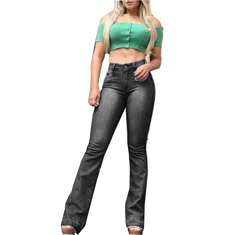 Woman Jeans Woman Middle-waisted Washed Jeans Show Thin Pants Fringe Thin Bell Bottom Denim Pants 
Woman Jeans Woman Middle-waisted Washed Jeans Show Thin Pants Fringe Thin Bell Bottom Denim Pants