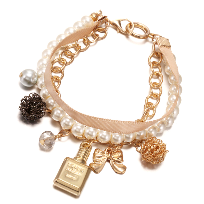 Decorative Perfume Bottles Ribbon Bowknot Pearl Beaded Charm Bangles Bracelets For Women Fashion Jewelry Pulseras Mujer Moda
Decorative Perfume Bottles Ribbon Bowknot Pearl Beaded Charm Bangles Bracelets For Women Fashion Jewelry Pulseras Mujer Moda