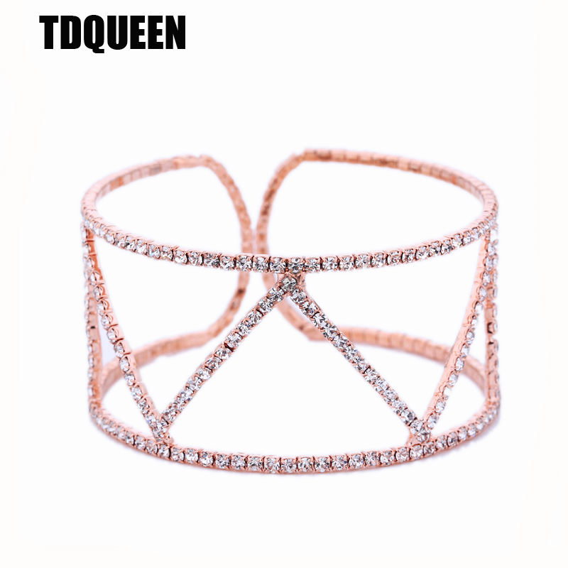 Rhinestone Wide Bangles Fashion Rose Gold Color and Silver Plated Bridal Jewelry Side Open Statement Cuff Bracelets for Women
Rhinestone Wide Bangles Fashion Rose Gold Color and Silver Plated Bridal Jewelry Side Open Statement Cuff Bracelets for Women